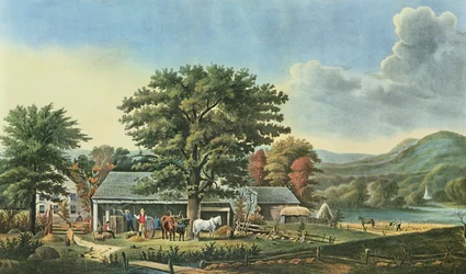 Herbst in Neuengland - Apfelweinherstellung, 1866